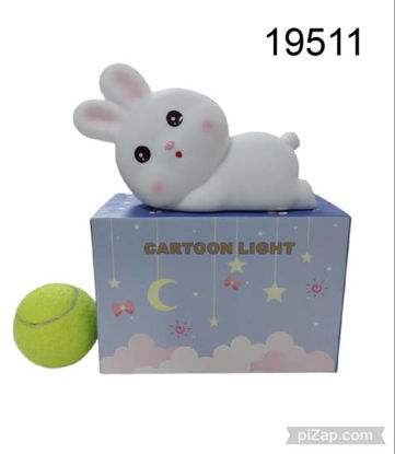 Imagen de VELADOR TACTIL DE SILICONA CARGA USB ANIMALITO MULTICOLOR 11.25